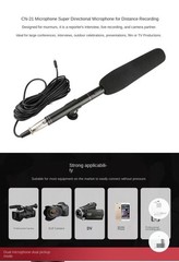 1Set Professional Condenser Microphone Video DSLR Camera Interview Recording Mic