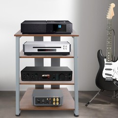 4-Layers AV Media Stand Stereo Stand Media Holder w/ Storage Shelves 110.23 lbs