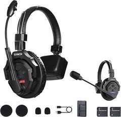 SYNCO Xtalk X2 1148ft/350m Wireless Intercom Headset System 2.4GHz Full-Duplex