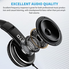 JOYO Over Ear Headphones Wired Studio Headphones with 1/4 to 3.5mm Jack（OP）