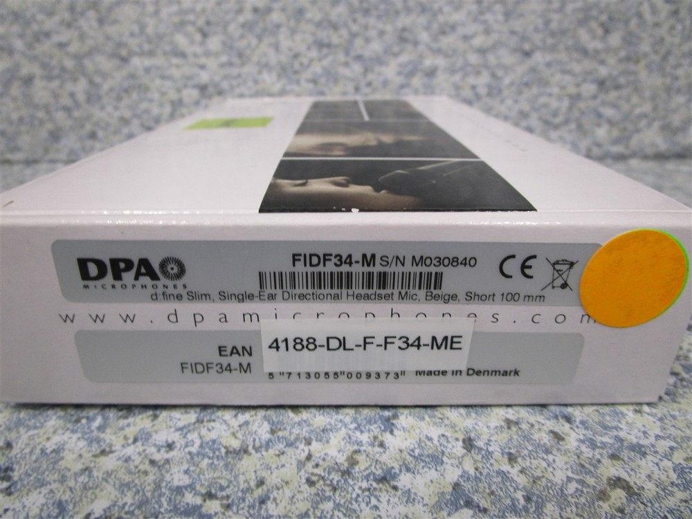 DPA 4188 Beige FIDF34-M 4188-DL-F-F34-ME Single Ear Headset Short 100mm