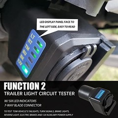 Combo Trailer Light Adapter 7-Pin Blade to 5- or 4-Pin Flat, with LED Trailer