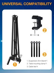 QuadCast Blue Yeti HyperX QuadCast Mic Arm Boom Arm for Fifine AM8 SoloCast
