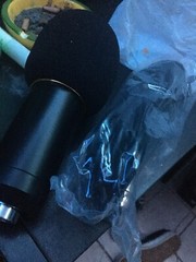 Gold And Black condenser microphone Comes With Cable
