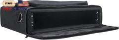 Portable 2U Rack Bag Soft Rack Case with 14″ Rackable Depth Plywood Rack Fr…