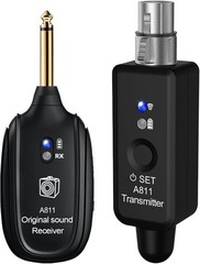 Wireless Microphone Transmitter Receiver 2.4GHz, XLR Microphone Wireless Syst…