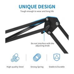 AMS1 Microphone Boom Arm, Adjustable Mic Arm Stand with 3/8” to 5/8” Screw, C…