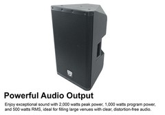 Rockville DX12 12″ Class D 2000w PRO Powered Active DJ PA Speaker 500w RMS! Loud