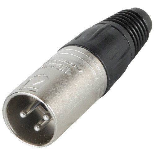 Neutrik NC3MX 3 Pin Male XLR Mic Cable Connector Nickel Housing Silver Contacts