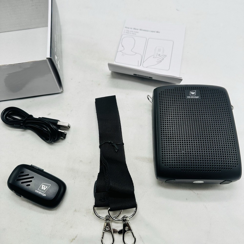 WinBridge Wireles Voice Amplifier with Bluetooth Lavalier Lapel Microphone