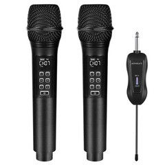 K28 Rechargeable Wireless Microphone Karaoke Cordless Microphone with Volume …