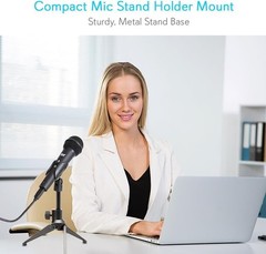 Pyle Desktop Microphone Stand – Heavy Duty Die-Cast Metal Tripod