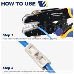 Haisstronica Non Insulated Butt Connectors Kit 220pcs for 220