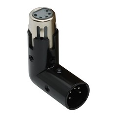 2x 5-PIN XLR Angle Adapter Plug Male & Female Adjustable to 4 Angle Positions