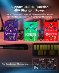 FV03 Vocal Effects Pedal Voice Processor Vocal Amplifier Stompbox Voice Changing