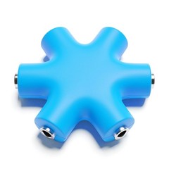 Compact 3.5mm Aux Splitter – 1 Input to 5 Outputs for Synths & Speakers