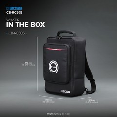 BOSS Slimline Backpack for the RC-505mkII and RC-505 Small to Medium, Black