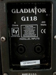 ELECTRO-VOICE GLADIATOR G118 18IN 3-WAY POWERED SUBWOOFER SPEAKER *WORKS*