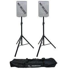 Harmony Audio HA-DSBG Pro DJ (2) Portable Tripod Speaker Stand Pair & Bag New