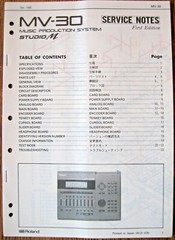 Roland MV-30 Music Production Sequencer Module Original Service Manual Book
