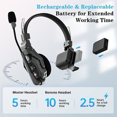 Hollyland Solidcom C1 Single-Ear Master Headset Single-Ear Full-Duplex Wireless