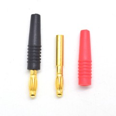 200pcs Gold Plated Brass 3mm Banana Male Plug Test DIY Solder Connector R+B