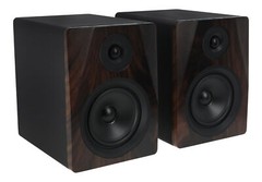 Pair Rockville APM5D 5.25″ 250W Active/Powered Dark Wood Studio Monitor Speakers