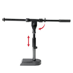 Gator Rok-It Series Low-Profile Microphone Stand with 16″ Adjustable Boom Arm