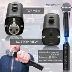 Pyle Microphone XLR-to-USB Adaptor (USB Mic Interface, Plug-and-Play PDUSBPP10