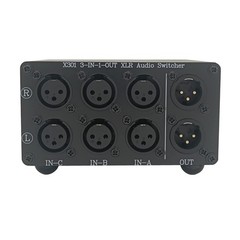 3-Way XLR Stereo Audio Switch Box, Balanced Audio Converter, Passive Signal S…
