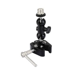 2Pcs CAMVATE Mic Stand Mount with Super Crab Clamp Base & 5/8″-27 Mini Ball Head