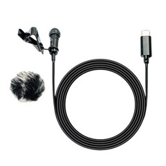 Lavalier Microphone with USB C High Sensitivity for Interviews and Broadcasting