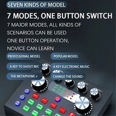 USB Interface External Sound Card Live Broadcas Microphone Audio Card Equipment
