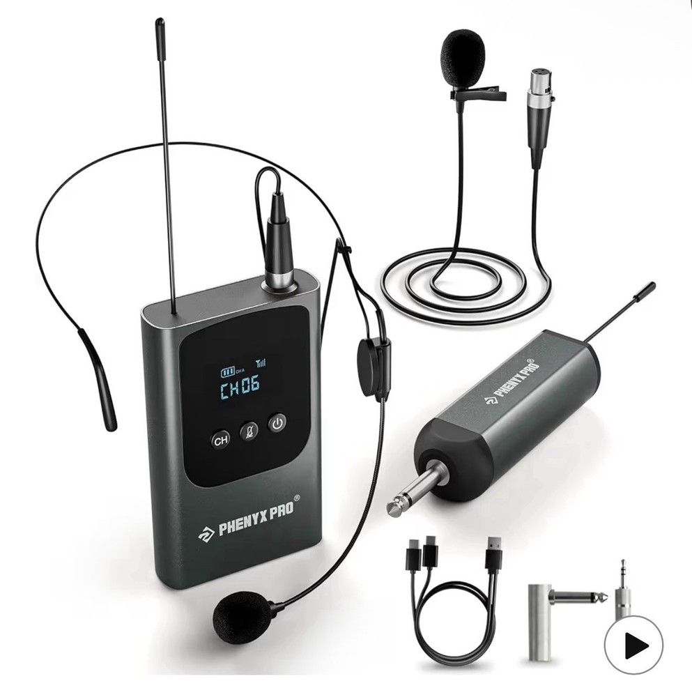 Phenyx Pro Single Digital Wireless Microphone System, w/Mini Receiver, Bodypa…