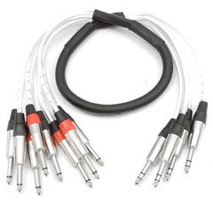 Seismic Audio – SAST-4-8-3 – 4 Channel 1/4 TRS Insert Snake Cable to 8 1/4 TS –
