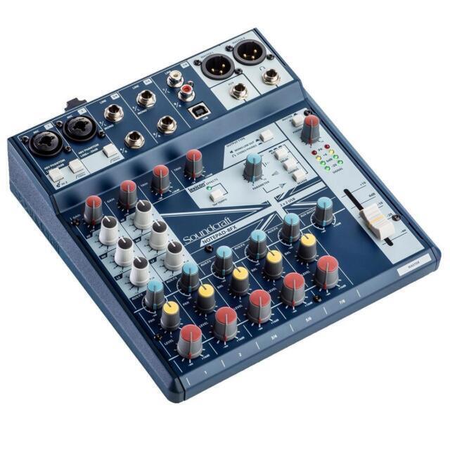 Soundcraft Notepad-8FX – 8-Channel Compact Analog Mixer w/ Effects & USB I/O