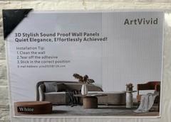 Artvivid 6-Pack Self-Adhesive Acoustic Wall Panels, Home Décor 24″ x 24″ x 0.4″