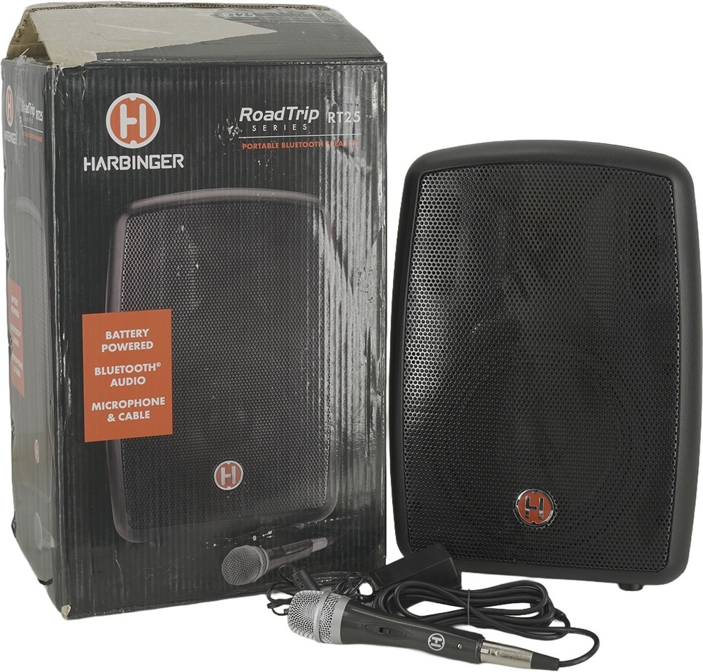 Harbinger RoadTrip 25 8″ Battery-Powered Portable Speaker With Bluetooth and Mic