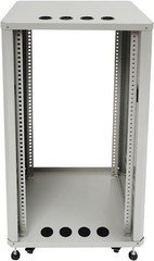 22U Floorstanding Open Frame Server Rack Carbon Steel With Wheels Grey