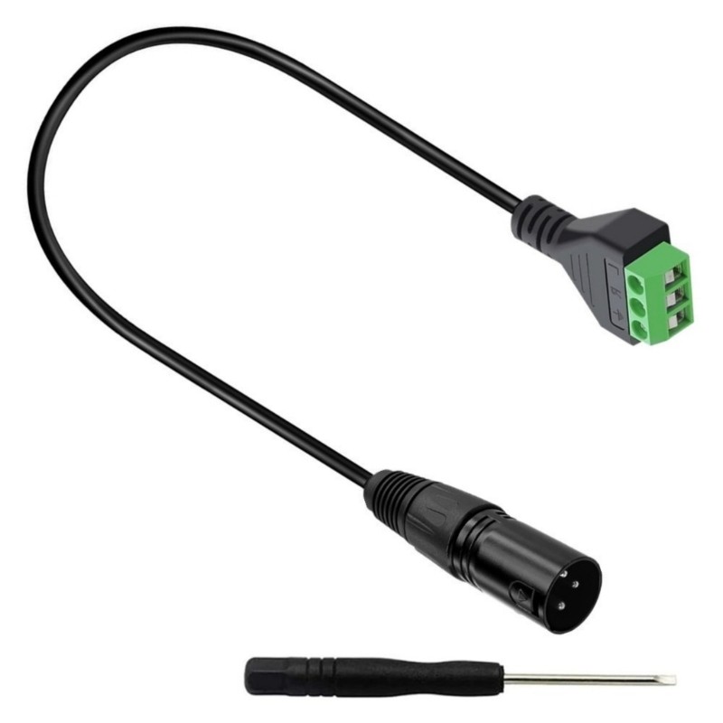 Solderless XLR 3-Core Adapter Sound Cable Replacement with Screwdriver