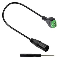 Solderless XLR 3-Core Adapter Sound Cable Replacement with Screwdriver