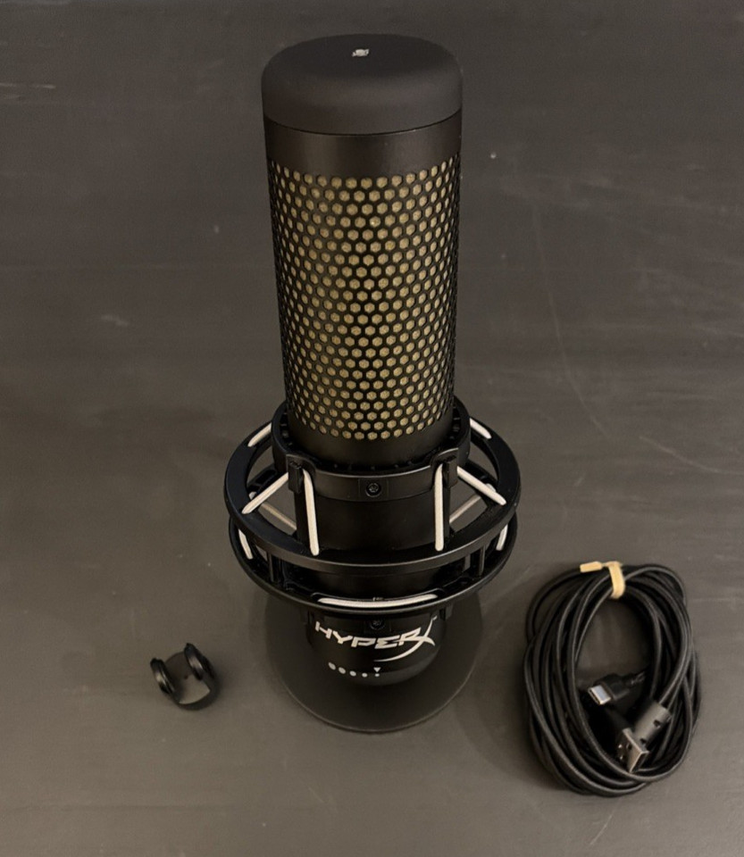 HyperX QuadCast S RGB LED USB Cardioid Microphone – Black