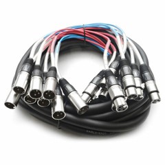 Seismic Audio 8 CHANNEL XLR SNAKE CABLE – 25 Feet Pro Extension Stage/Recording