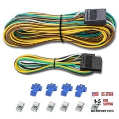 29Ft 4 Pin Trailer Wiring Harness Kit – 25FT 5-Wire Male & 4FT 4-Wire 29FT
