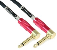 1.5ft Premium 1/4inchinch ANGLED MONO (TS) Guitar Cable Male to Male 18AWG