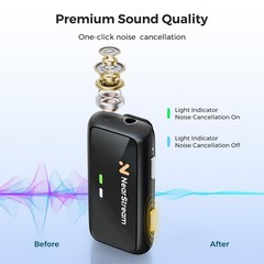 Wireless Lavalier Microphone for iPhone/Android/DSLR/Camera/PC, Wireless Lape…