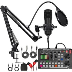 NEW BM800+V8S Sound Card Set Audio Condenser Mic Studio Singing Microphone US