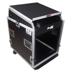 ProX T-12MRSS13ULT Road Case For 13U Top Mixer/DJ 12U Rack Combo w/Laptop Shelf