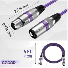 Professional Grade XLR Cables 4ft 10 Pack