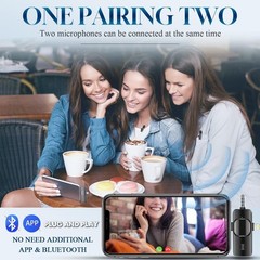 Professional Wireless Lavalier Microphone for YouTube, TikTok & Vlogging – Black